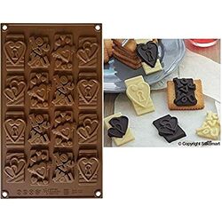 Stampo in silicone Choco Tags in love di Silikomart