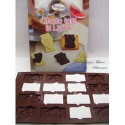 Stampo in silicone Choco Tags in love di Silikomart