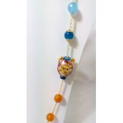 Collana Jebel argento e ceramica di Caltagirone @emmanueleregali @bombonieraperfetta