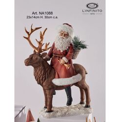 NA1088-2-Babbo Natale su renna-L'Infinito-emmanueleregali-bombonieraperfetta