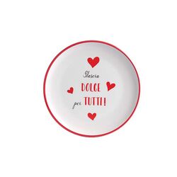 Piatto Dolce in ceramica-Love Tiffani-emmanueleregali-bombonieraperfetta