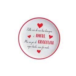 Piatto Dolce in ceramica-Love Tiffani-emmanueleregali-bombonieraperfetta