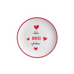 Piatto Dolce in ceramica-Love Tiffani-emmanueleregali-bombonieraperfetta