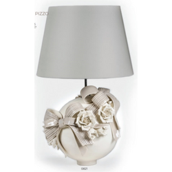 0821 Lampada sfera grande pizzo e rose-glialberelli-bombonieraperfetta-emmanueleregali