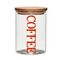 Barattolo coffee vetro con tappo ermetico in acacia - Brandani-emmanueleregali-bombonieraperfetta