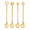 52649g21-set 4 cucchiaini-party portafortuna-antique gold-sambonet-emmanueleregali-bombonieraperfetta