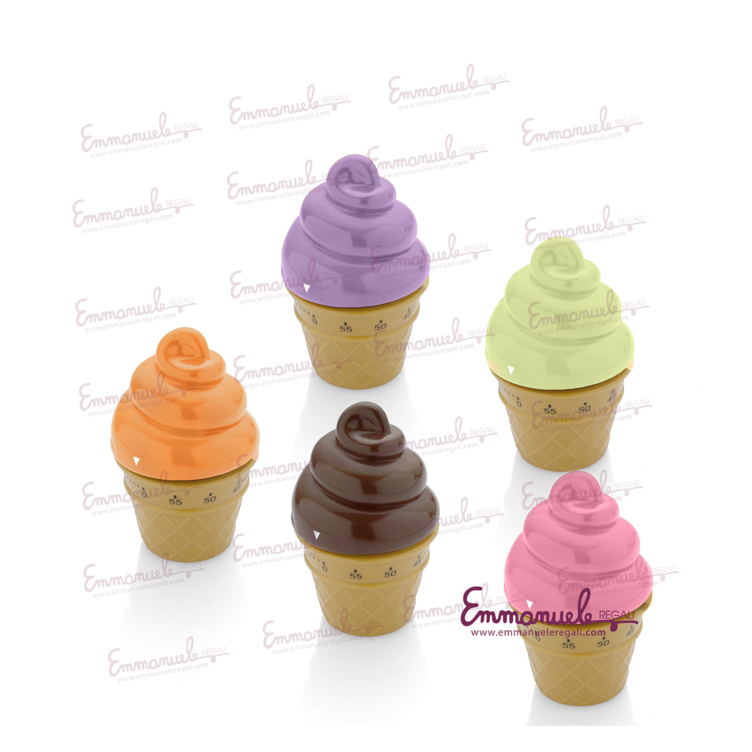 Timer cono gelato assortiti Brandani 55342
