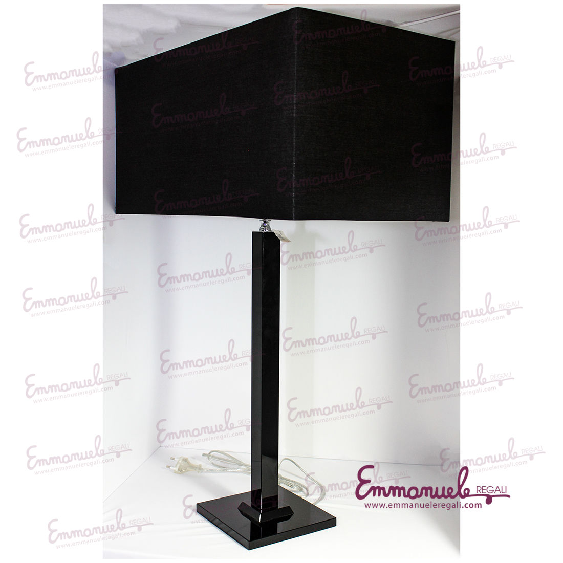 Lampada Elegance con base quadra - Onlylux-emmanueleregali-bombonieraperfetta