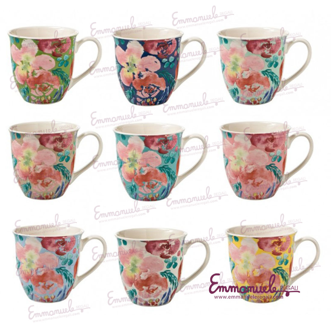 Big Mug Paradise colori ass. Bone china - Brandani-emmanueleregali-bombonieraperfetta