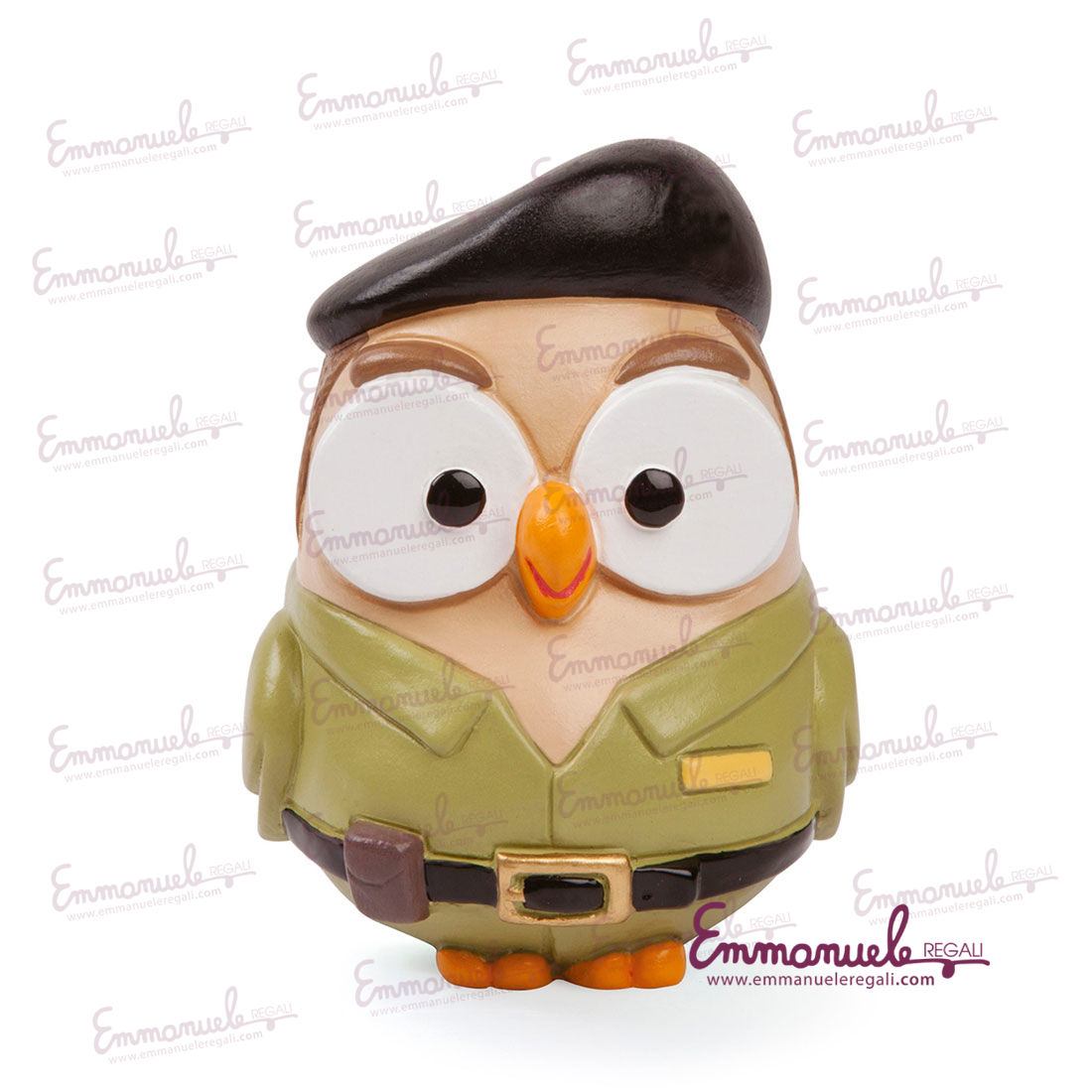 ML18FA-2EI-Goofi Esercito Italiano - Gufo in ceramica - Egan-emmanueleregali-bombonieraperfetta
