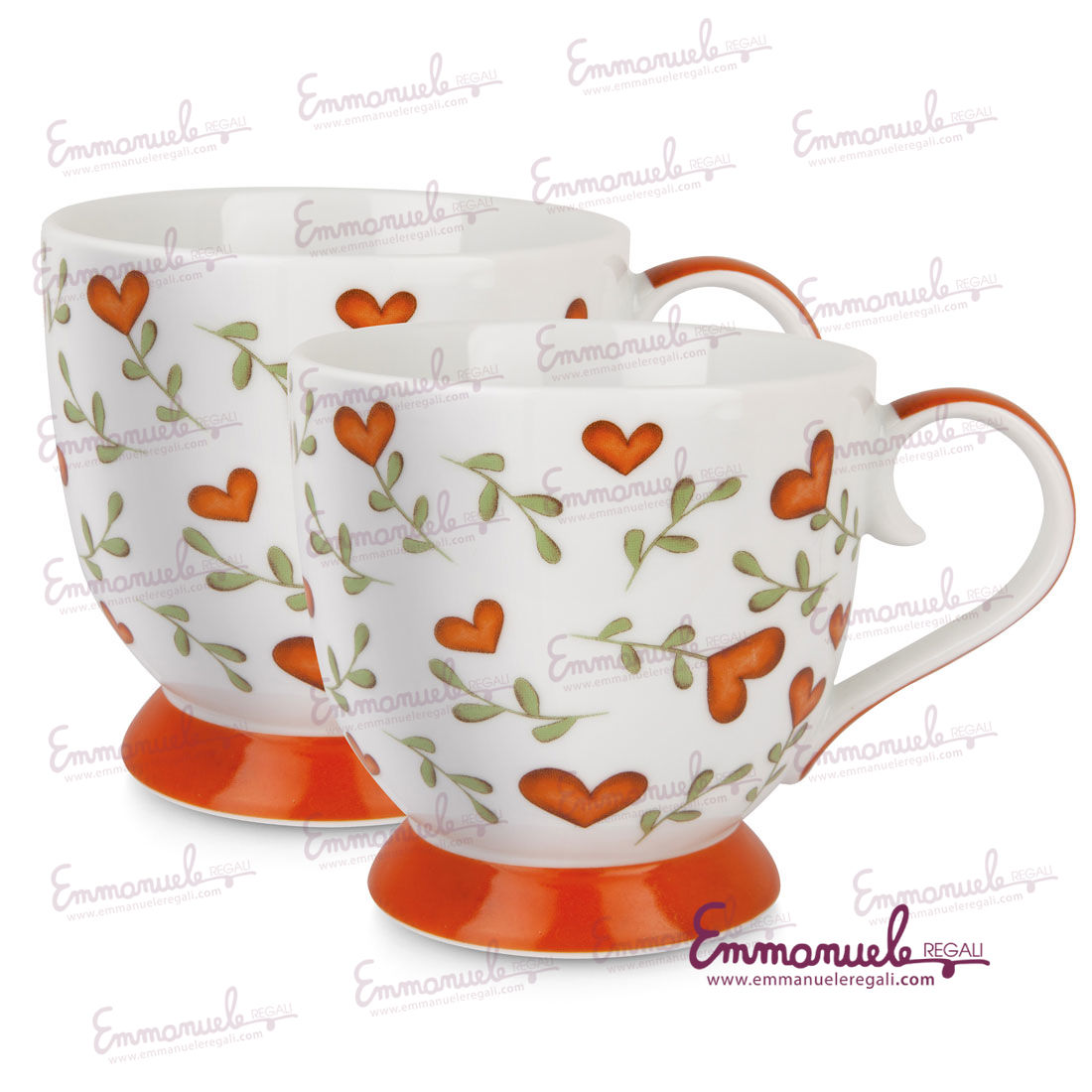 PTE12-2S-Set 2 Tazze Tea For Two Rossa ml 410 - Egan-emmanueleregali-bombonieraperfetta