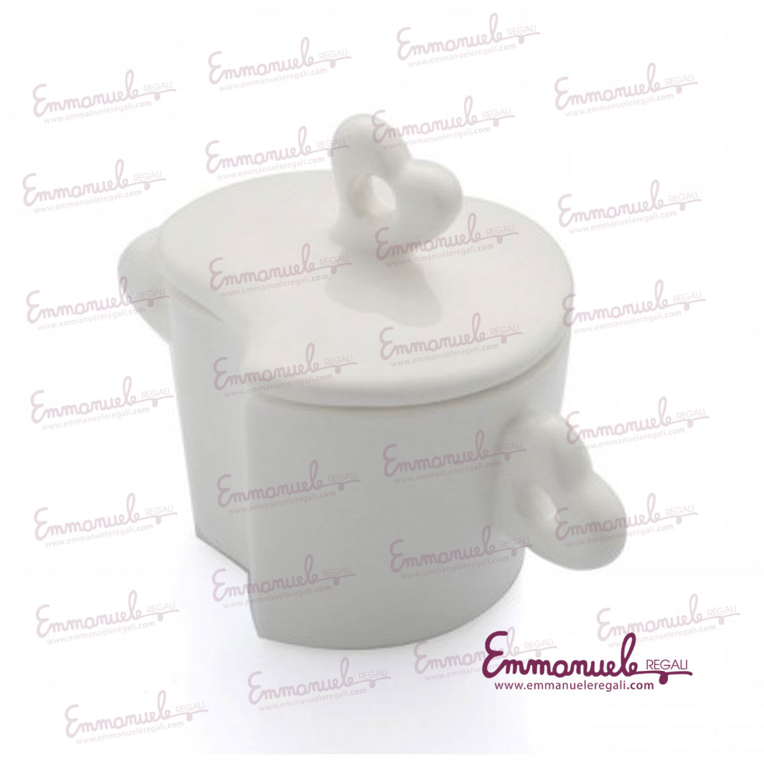 Zuccheriera Heart porcellana bianca - Brandani-emmanueleregali-bombonieraperfetta