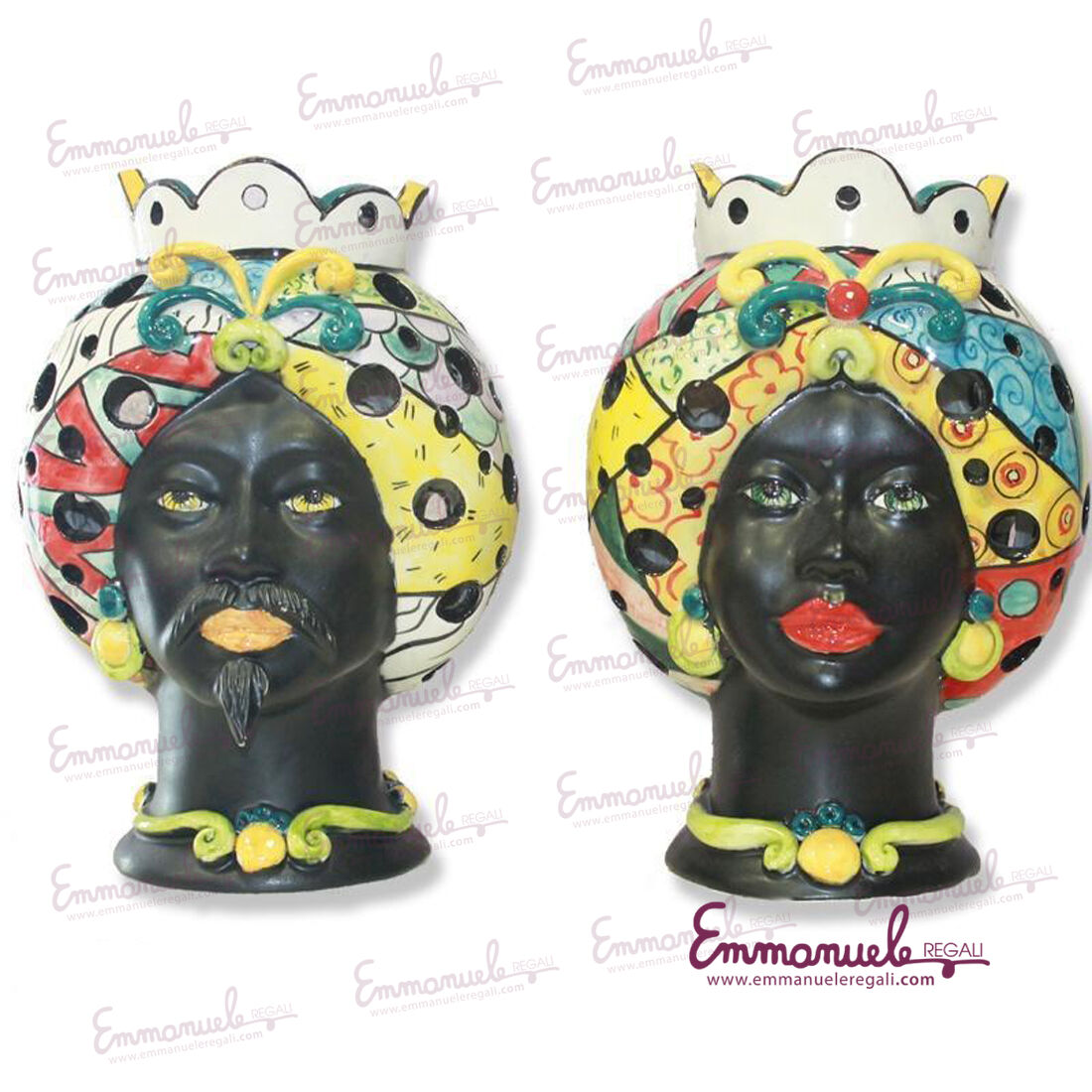 TMC-GNLMW-Lume Traforato Testa Gnomo linea Pop Art-Le Ceramiche di Nonna- Rosa-emmanueleregali-bombonieraperfetta