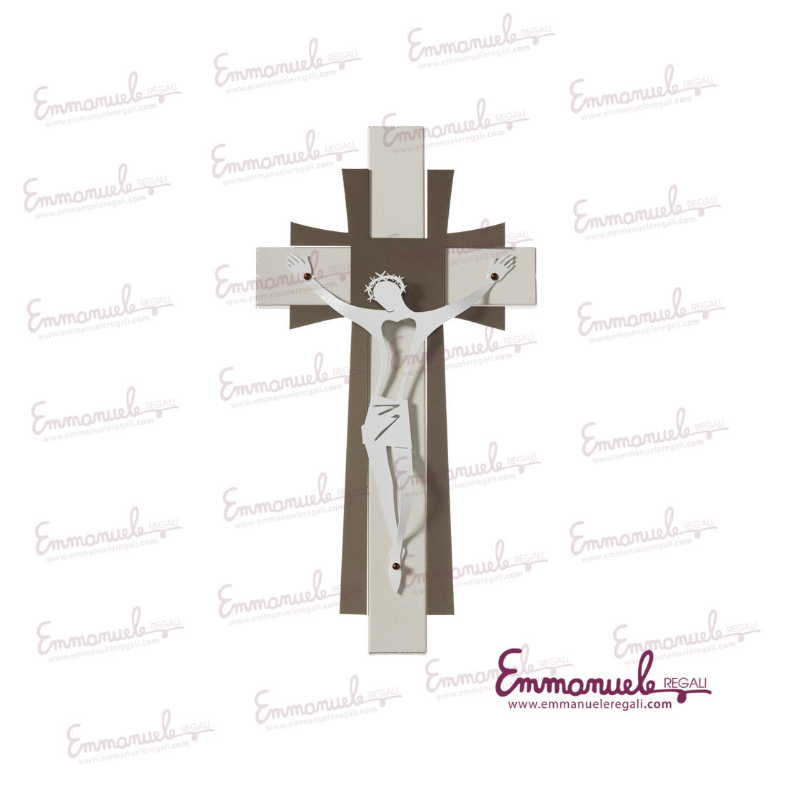 3670C234-Crocifisso piccolo da parete - Arti e Mestieri-emmanueleregali-bombonieraperfetta